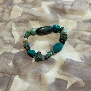 blue bead bracelet